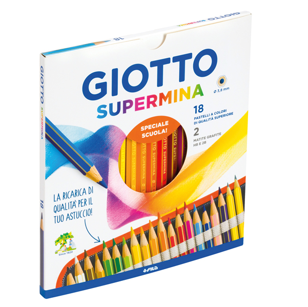 Astuccio 18 pastelli Supermina Giotto