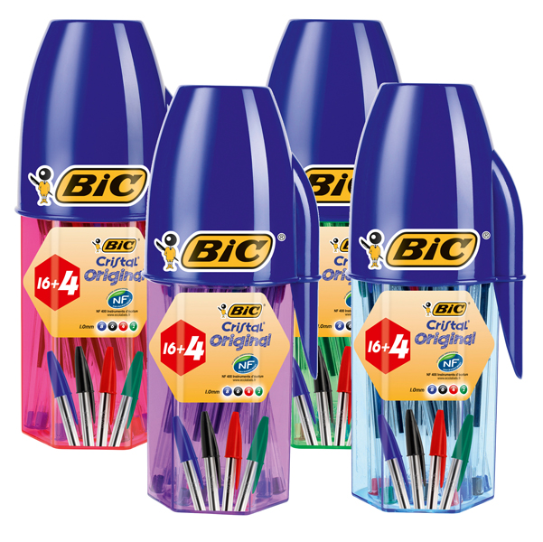 Astuccio 20pz Cristal® colori assortiti BIC
