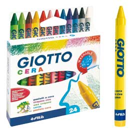ASTUCCIO 24 PASTELLI CERA 90mm D 8.5mm GIOTTO