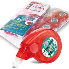 ASTUCCIO 4 CORRETTORI A NASTRO il bianchetto 10mt x 4.2mm PENTEL