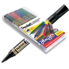 ASTUCCIO 4 MARCATORE PERMANENTE N850 PUNTA TONDA AMIKO PENTEL