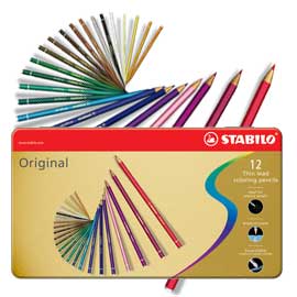 Astuccio metallo 12 pastelli STABILO ORIGINAL 8773