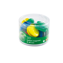 BARATTOLO 20 MAGNETI TONDI D 30MM COLORI ASS. ART.2141