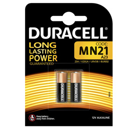 BLISTER 2 PILE DURACELL 12V (MN21
