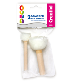 Blister 2 tamponi in spugna per stencil art.06830 DECO