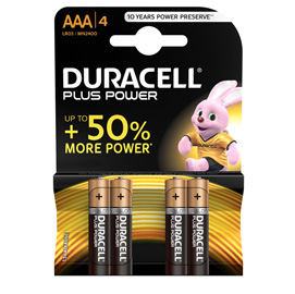 Blister 4 pile MN2400 Duracell PLUS 100 - MINISTILO AAA