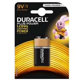 Blister 1 pila MN1604 Duracell PLUS 100 - TRANSISTOR 9V