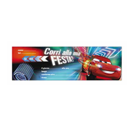 BLOCCHETTO 10 INVITI ALLA FESTA CARS 2 DISNEY Rex Sadoch