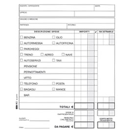 BLOCCO 25 BUSTE NOTA SPESE 28X15CM E5777 EDIPRO