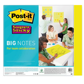 Blocco 30 fogli Post-it  Super Sticky 279x279mm Big Notes Giallo BN11-EU