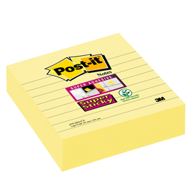 Blocco 70fg. Post-it  Super Sticky Giallo Canary 101x101mm a righe 675-SS3CY-EU