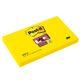 BLOCCO 90foglietti Post-it  Super Sticky 655-S 76x127mm GIALLO ORO