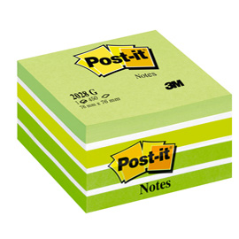 BLOCCO CUBO 450foglietti Post-itÂ® 76x76mm 2028-G PASTELLO VERDE