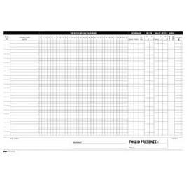 BLOCCO PRESENZE 50/50 FOGLI AUTORIC. 15X23 E5143C