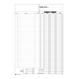 BLOCCO PRIMA NOTA CASSA 31x21cm 100FG USO MANO E5356