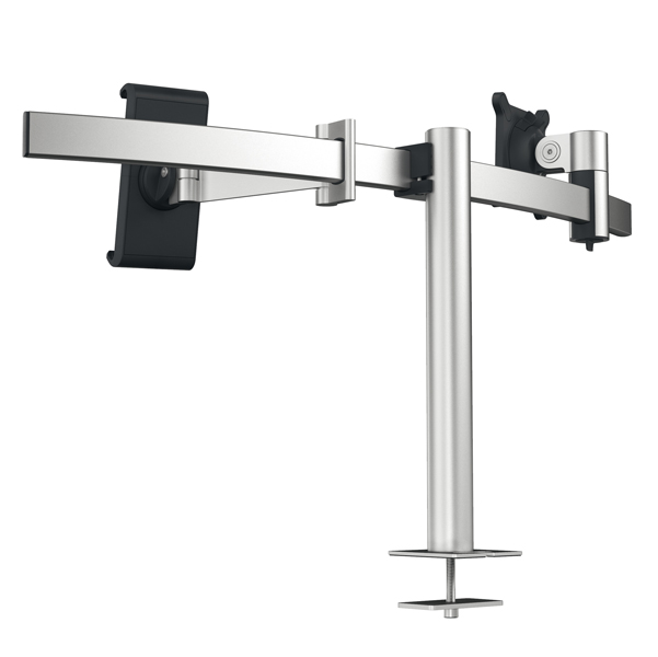 BRACCIO PORTAMONITOR PRO 1 MONITOR+1 TABLET PERNO FORO PASSACAVO 5088-23DURABLE