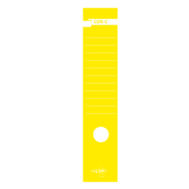 Busta 10 copridorso CDR-C carta adesiva giallo 7x34,5cm SEI ROTA