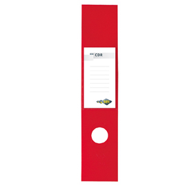 Busta 10 copridorso CDR PVC adesivi rosso 7x34,5cm SEI ROTA