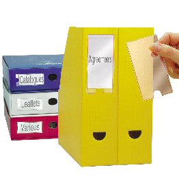 Busta 12 portaetichette PPL adesive trasparenti 35x102mm 10325 Djois