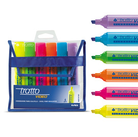 BUSTA 6 EVIDENZIATORI TRATTO VIDEO