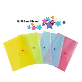 BUSTA CON BOTTONE 22x30cm COLORI ASS. Starline