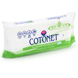 Busta da 72 salviette igienizzanti milleusi Cotonet Aloe