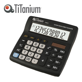 CALCOLATRICE DA TAVOLO 12 CIFRE 73031 TiTanium