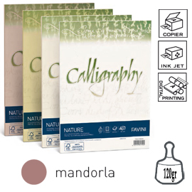 Carta Calligraphy Nature CRUSH A4 50fg 120gr mandorla FAVINI