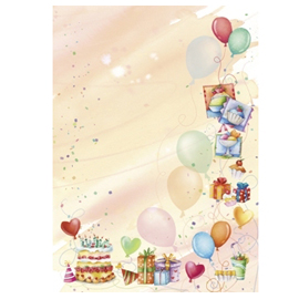 Carta con stampa ''PARTY''' A4 90gr 20fg Decadry