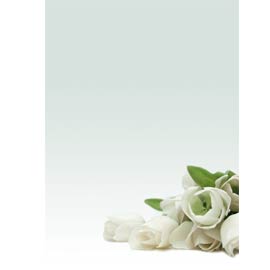 CARTA CON STAMPA ''ROSA BIANCA''' A4 90GR 20FG DECADRY