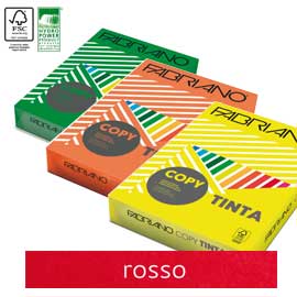 Carta Fabriano Colore A3 160gr 125fg col.forti rosso