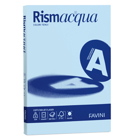 Carta RISMACQUA STANDARD A4 90gr 300fg celeste 08 Favini