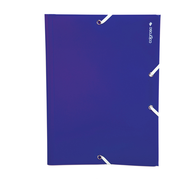 Cartella 3L con elastico Colorosa in PP col.ass. A4