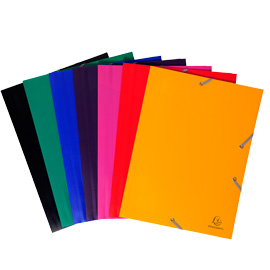 CARTELLA PPL CON ELASTICO 24x32CM MIX 7 COLORI EXACOMPTA