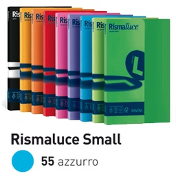 [50579] Carta RISMALUCE SMALL A4 200gr 50fg azzurro 55 FAVINI