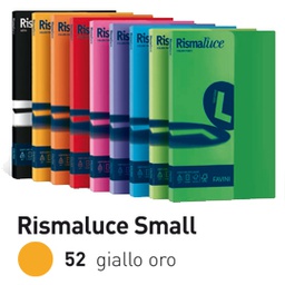 [50575] Carta RISMALUCE SMALL A4 200gr 50fg giallo oro 52 FAVINI