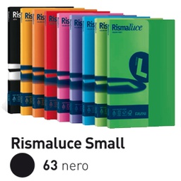 [50583] Carta RISMALUCE SMALL A4 200gr 50fg nero 63 FAVINI