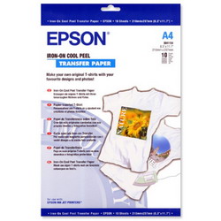 [EPSS041154] CARTA SPECIALE PER STAMPA INKJET SU TESSUTO 10fg 124gr 210x297mm A4 EPSON
