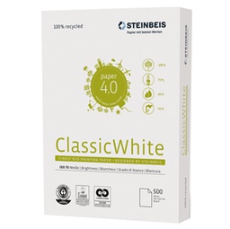 [71479] Carta da fotocopie A4 80gr Bianca STEINBEIS N.1 100 riciclata