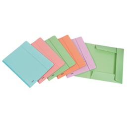 [86566] Cartella 3L c/elastico PPL PASTEL colori ass. f.to utile 24x33cm Favorit