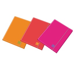 [93867] Cartella 3 lembi c/elast. dorso 1cm colori assortiti Fluo One Color Blasetti