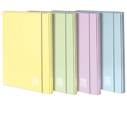 [89453] Cartella 3 lembi c/elast. dorso 12mm colori assortiti Pastel One Color Blasetti