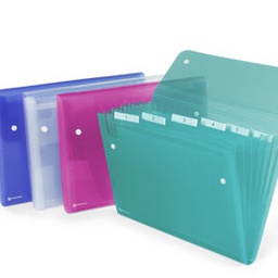 [62060] CARTELLA A 13 TASCHE 22X30CM TRASPARENTE ICE REXEL