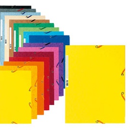 [71858] CARTELLA CON ELASTICO 24x32CM NERO CARTONCINO LUSTRE' 425gr