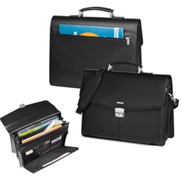 [85665] Cartella in similpelle nero dim. 41x32x16cm City Time