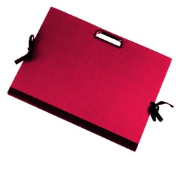 [56901] CARTELLA PORTADISEGNI C/MANIGLIA 70X50CM ROSSO BREFIOCART