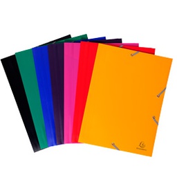 [71880] CARTELLA PPL CON ELASTICO 24x32CM MIX 7 COLORI EXACOMPTA