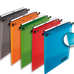 [64485] CARTELLA SOSPESA CASSETTO 33/V IN PPL TRASLUCIDO COLORI ASS.