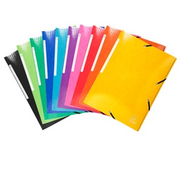 [89296] Cartelle 3 L c/elastici Iderama A4 col ass. Exacompta
