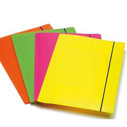 [68090] CARTELLINA 3L CON ELASTICO COLORI FLUO SHOCKING FILE
